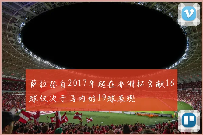 萨拉赫自2017年起在非洲杯贡献16球仅次于马内的19球表现